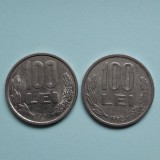doua monede 100 lei 1992 circulate - cu 9 rotunjit si 9 drept - ambele cu 20 lei