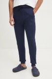 HUGO pantaloni lounge din bumbac culoarea bleumarin, uni, 50520501