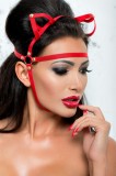 Cumpara ieftin MSD38-3 Masca fetish din benzi elastice cu urechi de pisicuta