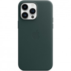 Husa de protectie Apple Leather Case with MagSafe pentru iPhone 14 Pro Max, Forest Green