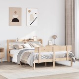 Gossi cadru de pat fara saltea, 160x200 cm, lemn masiv pin