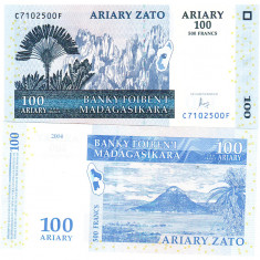 Madagascar 100 Ariary (500 Francs) 2004 UNC