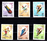 A12 S2 9 - Timbre foarte vechi - Ajman - JO Iarna Grenoble 1968, Sport, Stampilat