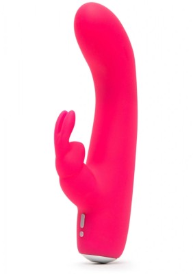 Vibrator Happy Rabbit Mini Rabbit, 12 Moduri Vibratii, Silicon, USB, Roz, 15 cm foto