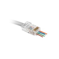 Delight - Fisa modulara ?Pass Through? - 8P8C - CAT5e, RJ45 foto