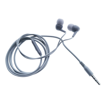 Casti in-ear cu microfon, XO-EP37 87790, conector tip Jack 3.5 mm, control pe fir, lungime cablu 115 cm, gri foto