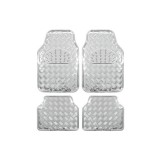 Covorase auto imitatie aluminiu Silver, model universal 4buc AutoDrive ProParts