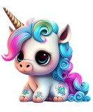 Cumpara ieftin Sticker decorativ, Unicorn, Multicolor, 75 cm, 1202STK-4