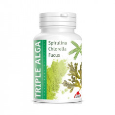 Supliment Alimentar Triplu Alge Spirulina, Chlorela si Fucus 120 capsule Dieteticos