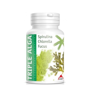 Supliment Alimentar Triplu Alge Spirulina, Chlorela si Fucus 120 capsule Dieteticos foto