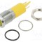 Lampă de control LED galbenă convexă &Oslash;14mm IP67 APEM Q14 alamă