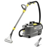 Aspirator cu spalare prin injectie-extractie profesional Puzzi 10/1, 1250 W, Capacitate maxima de suprafata (m&sup2;/h) 20 - 25, Antracit, Karcher
