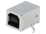 Soclu USB B PCB THT 4 pini 90&deg; ecranat aurit, MOLEX