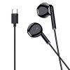Casti Audio cu Fir si Microfon Kakusiga KSC-1295, 1m Tip-C - Negru, Hoco