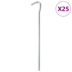 vidaXL Țăruși de cort, 25 buc., 23 cm, &Oslash;7mm, oțel galvanizat