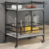 Gossi carucior de bucatarie, gri sonoma, 82x40x78,5cm, lemn prelucrat