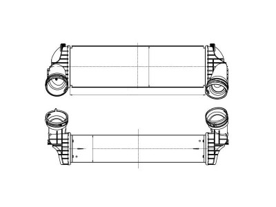 Intercooler BMW X5 E70, 02.2007-2013, motor 3.0 d, diesel, 3.0 R6 T, benzina, cu/fara AC, aluminiu brazat/plastic, 524x158x105 mm, SRLine, foto