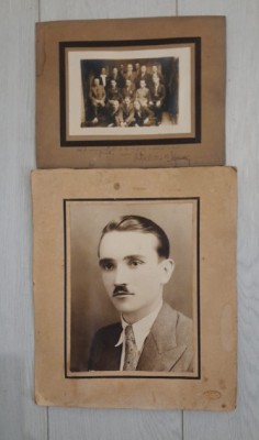 1935 Lot de 2 foto mari cartonate, adnotate verso, atelier RINDMAN, Pascani Iasi foto