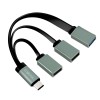 CABLU adaptor OTG LOGILINK, pt. smartphone, USB 3.0 Type-C (T) la USB 3.0 (M) + USB 2.0 (M) x 2, 10cm, asigura conectarea telef. la tastatura, mouse,