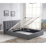Pat Calypso 160x200 cm Tapitat Stofa Gri Somiera Inclusa (cod ML 1506)