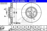 Disc frana ROVER 75 (RJ) (1999 - 2005) ATE 24.0122-0206.1