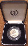 SV * Irlanda 50 PENCE 1988 * DUBLIN 988 MILLENIUM / 1000 Ani de la Atestare * PROOF in caseta + certificat * Tiraj = 50 mii, America Centrala si de Sud, Nichel