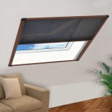 Cumpara ieftin Plasa insecte plisse pentru ferestre, maro, 120x120cm, aluminiu