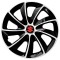 Set 4 Capace Roti Autohelix MSA&reg; potrivite jantelor de 16 inch, pentru Suzuki, model Stig Extra Black &amp; White