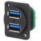 Conector USB A 3.0 soclu, duble