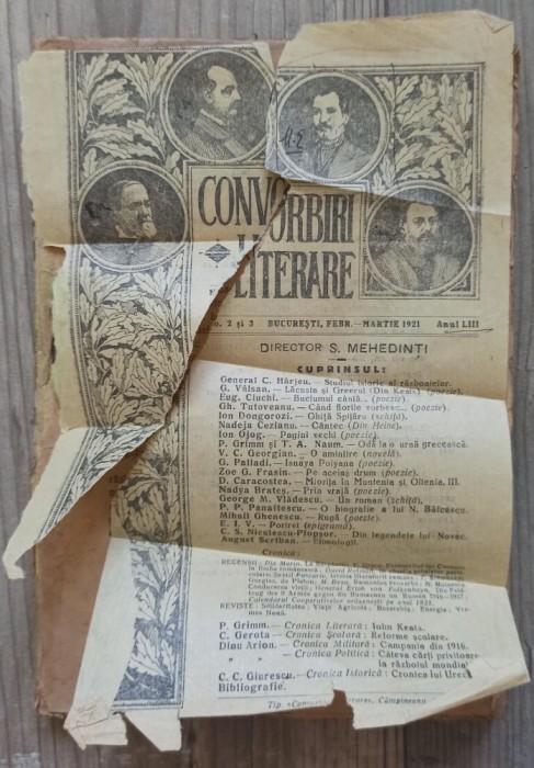 Convorbiri Literare// numerele 2-3, februarie-martie 1921