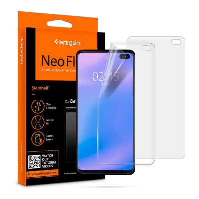 Folie pentru Samsung Galaxy S10 Plus (set 2) - Spigen Neo Flex - Clear foto