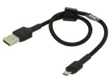 Cablu USB 2.0 A la Micro B 0,3m Negru