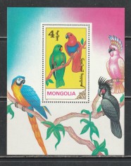 Mongolia 1990 - #550 Papagali S/S 1v MNH foto
