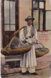 AMS % - ILUSTRATA SALUTARI DIN ROMANIA 1917, vanzator de pui, CIRCULATA - FRANTA