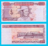 Myanmar (p#85) 500 Kyats 2020 aUNC+ &#039;Aung San&#039; serie: AC8660717E