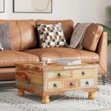 vidaXL Măsuță de cafea, 70 x 70 x 38 cm, lemn reciclat 243978