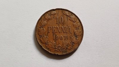Finlanda 10 Pennia 1907 foto