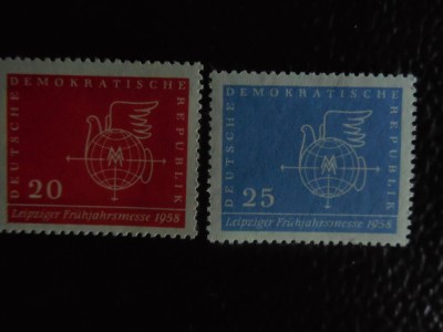 DDR-TARGUL LEIPZIG 1958-SERIE COMPLETA-NESTAMPILATE foto