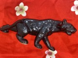 Panteră neagră ceramică vintage &ndash; Bibelou rar anii &rsquo;70 Rom&acirc;nia