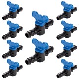 Cumpara ieftin Set 10 x Robinet din plastic pentru teava picurare cu reductie si stut, Nr-7639, 20 x 20 mm