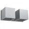 Lampi De Perete Quad Gri Aluminiu 2 Becuri Patrat Modern De Interior