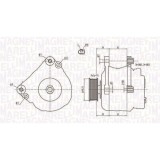 Alternator Seat: Altea (5p), Ibiza 4 (6j), Leon (1p), Toledo 3; Skoda: Fabia I, Octavia 2, Roomster ; VW: Caddy 3, Golf 5 (1k1), Polo (6n2), Polo 5 (, Magneti Marelli