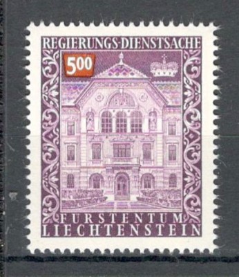 Liechtenstein.1989 Timbre de serviciu-Cladirea Guvernului SL.273 foto