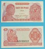 Indonezia (p#102) 1 Rupiah 1968 &#039;Seria Sudirman&#039; UNC serie: AZB 086019
