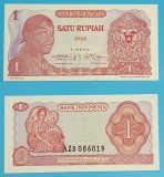 Bancnota Indonezia 1 Rupiah 1968, Seria Sudirman, UNC, Serie AZB 086019, P#102, General Sudirman, Hartie