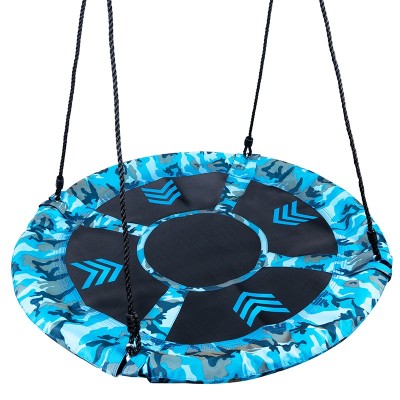 Leagan tip cuib Camuflaj 100cm, inaltime reglabila, 150 kg, Albastru Negru Household NewTrend foto