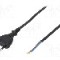 Cablu alimentare AC, 3m, 2 fire, culoare negru, cabluri, CEE 7/16 (C) mufa, PLASTROL - W-97148