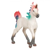Jucărie Unicorn, Model Multicolor, Dimensiuni 9x3x9.5cm, Material Plastic, Oem