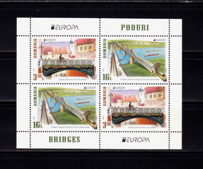 ✅RO 2018 ,LP 2188a ,&amp;quot;Europa 2018-Poduri &amp;quot; , bl. 2 serii , colita 731 tip I ,MNH foto