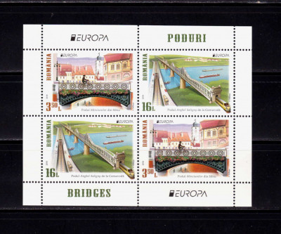 RO 2018 ,LP 2188a ,&amp;quot;Europa 2018-Poduri &amp;quot; , bl. 2 serii , colita 731 tip I ,MNH foto